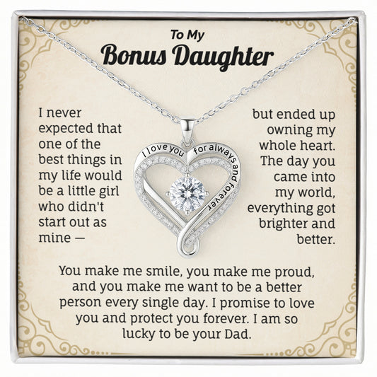 To My Bonus Daughter Necklace from Bonus Dad.
