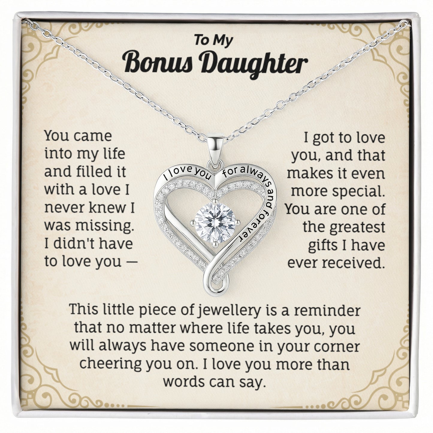 To My Bonus Daughter, I Love You More Than Words Can Say.