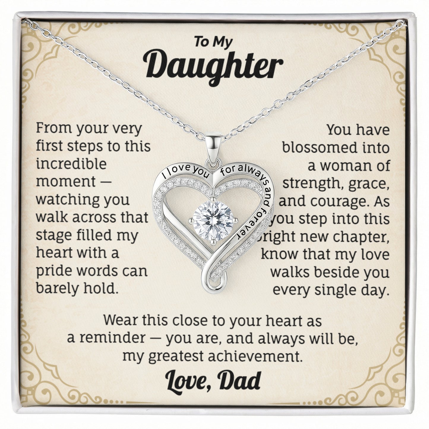 To My Daughter Necklace from Dad. (Limited Edition)