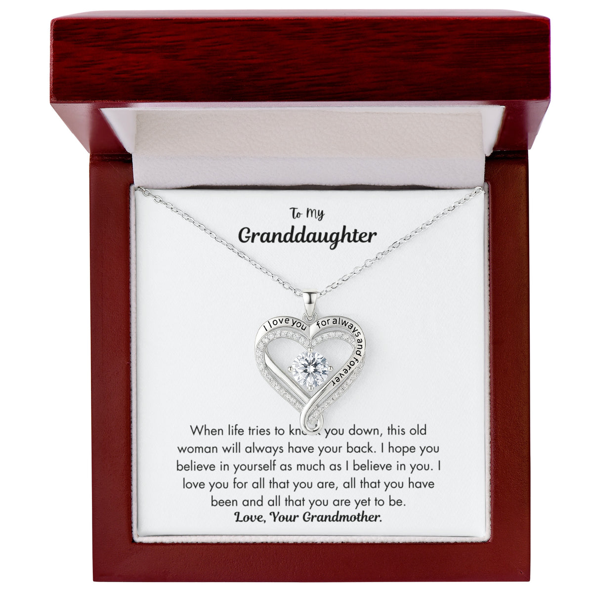 To my Granddaughter Necklace set From Grandma.