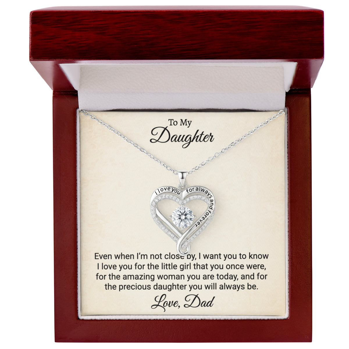 To My Daughter Love You Always Necklace.