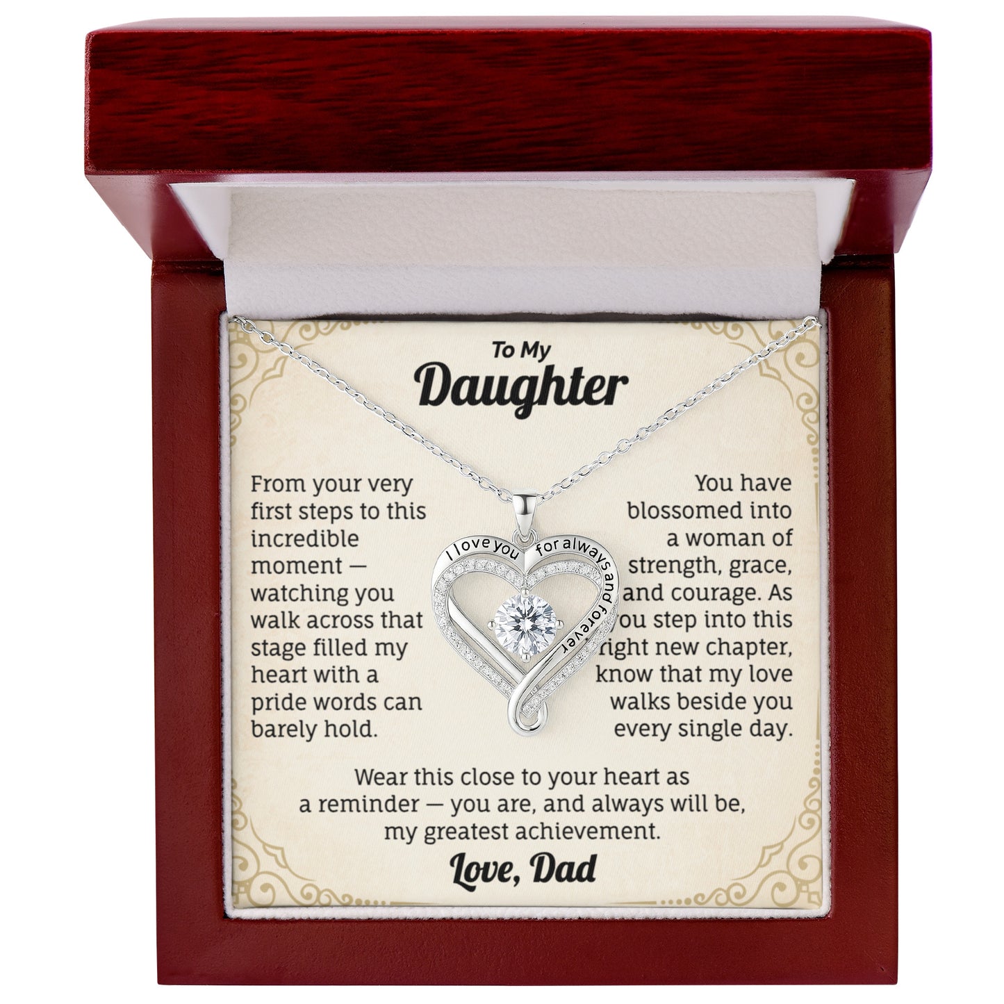 To My Daughter Necklace from Dad. (Limited Edition)