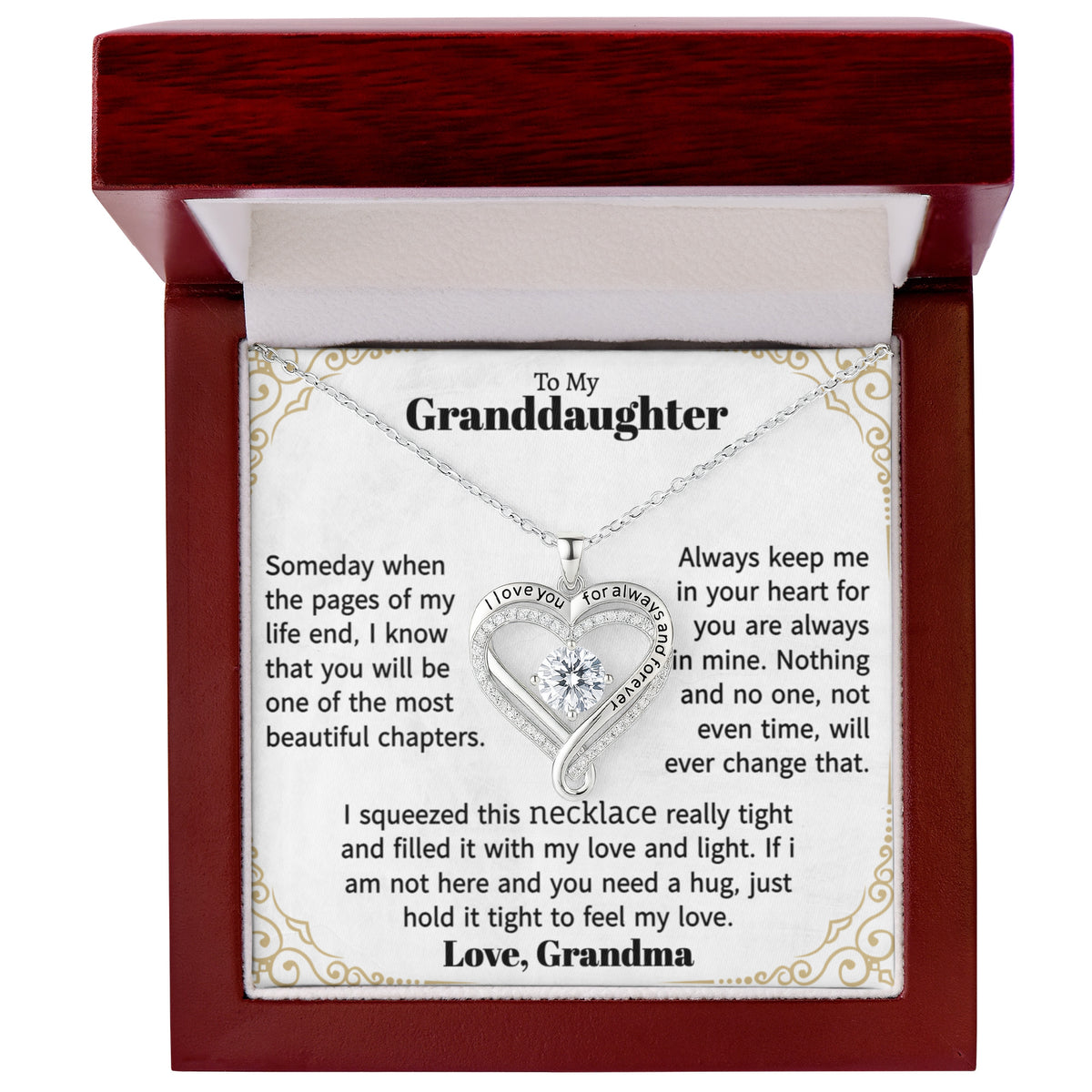 To My Granddaughter Necklace from Grandma.