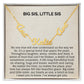 BIG SIS, LITTLE SIS MULTIPLE NAME NECKLACE.