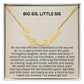 BIG SIS, LITTLE SIS MULTIPLE NAME NECKLACE.