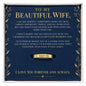 To My Beautiful Wife Engraved Women's Ring.