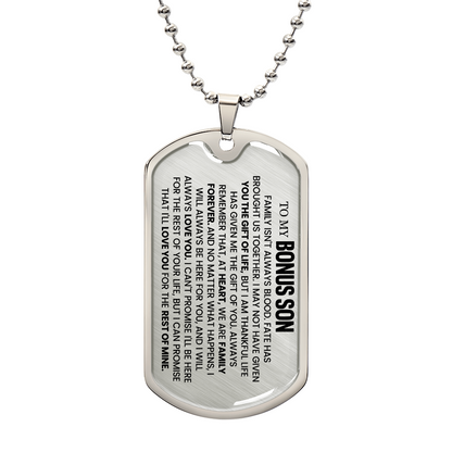 To My Bonus Son Military Chain.