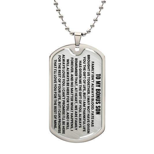 TO MY BONUS SON MILITARY CHAIN.