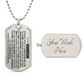 TO MY GRANDSON, I LOVE YOU ALWAYS AND FOREVER | DOG TAG NECKLACE.