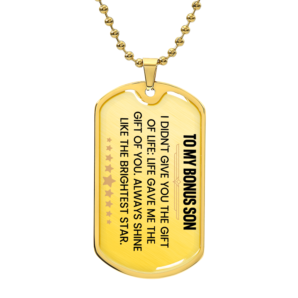 To My Bonus Son Military Chain.