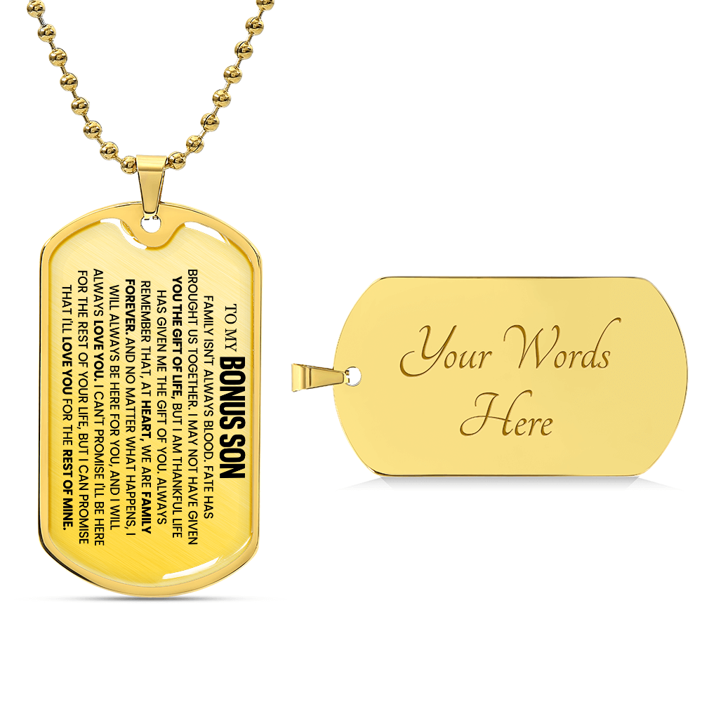 To My Bonus Son Military Chain.