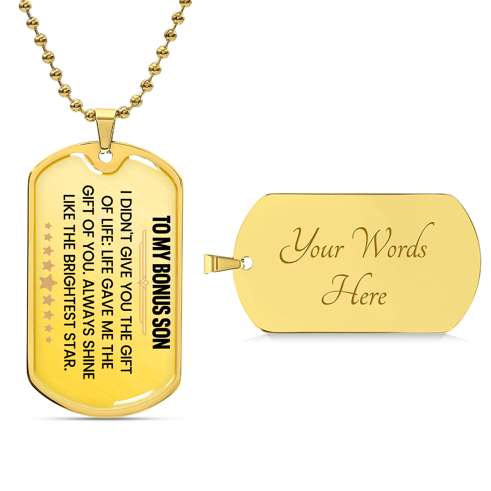 To My Bonus Son Military Chain.