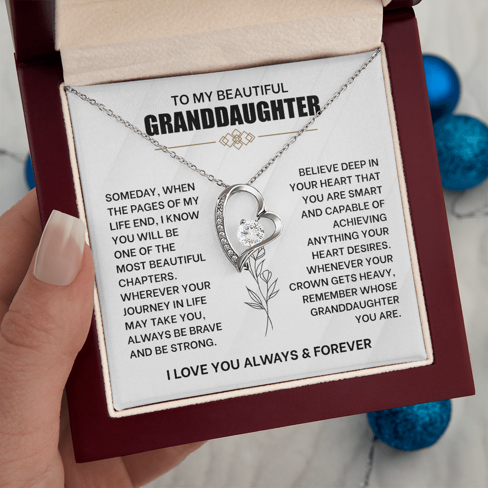 To My Beautiful Granddaughter Necklace.