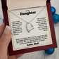 To My Daughter Forever Love Necklace Set.