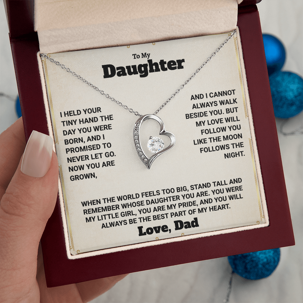 To My Daughter Forever Love Necklace Set.