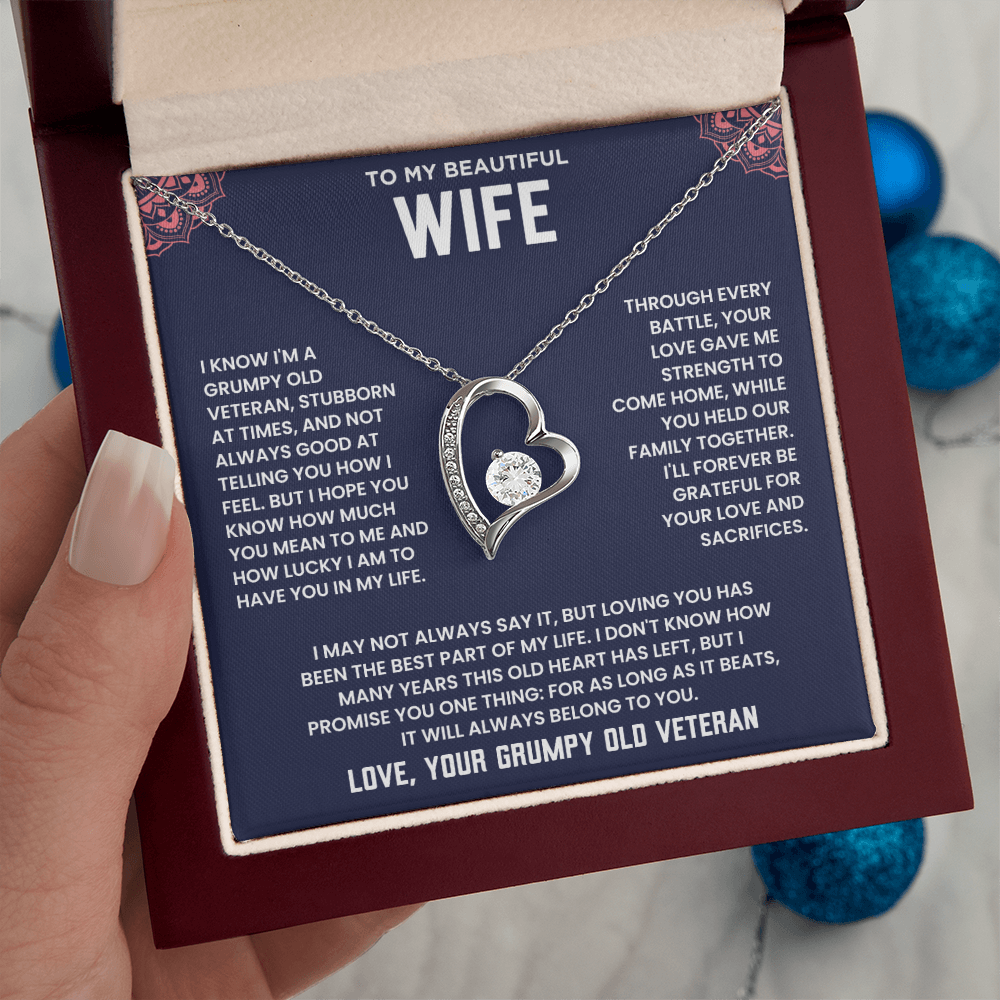 To My Beautiful Wife Necklace form American Veteran.