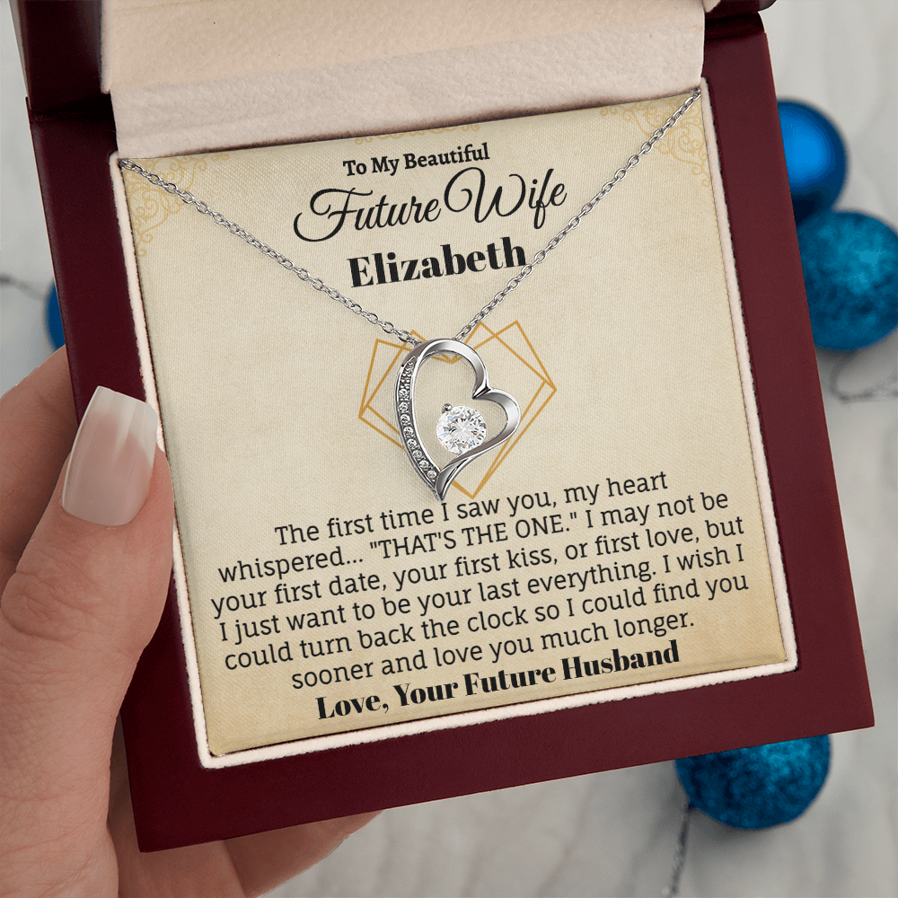 To My Beautiful Future Wife Personalized Name Necklace.