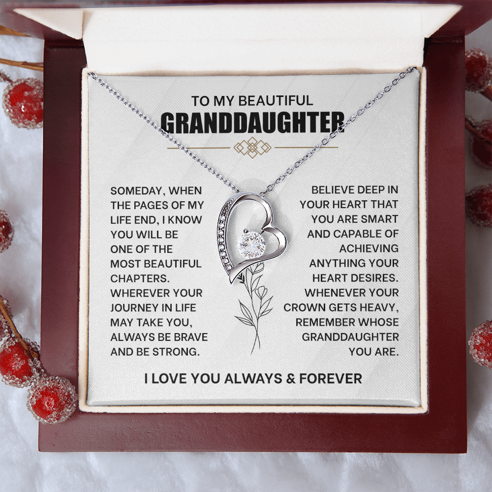 To My Beautiful Granddaughter Necklace.