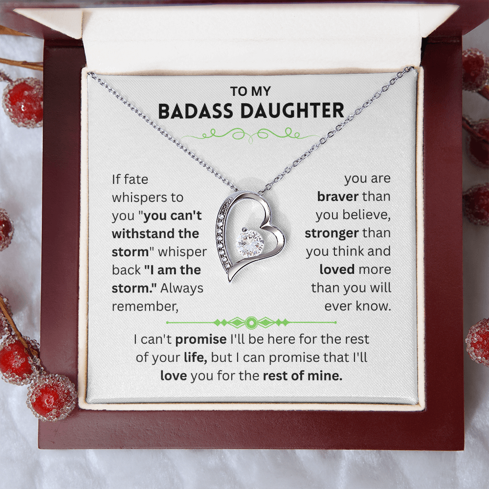 To My Badass Daughter Necklace.