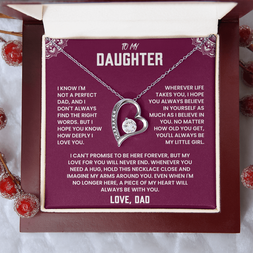 To My Daughter,  A Piece of My Heart Will Always Be With You.