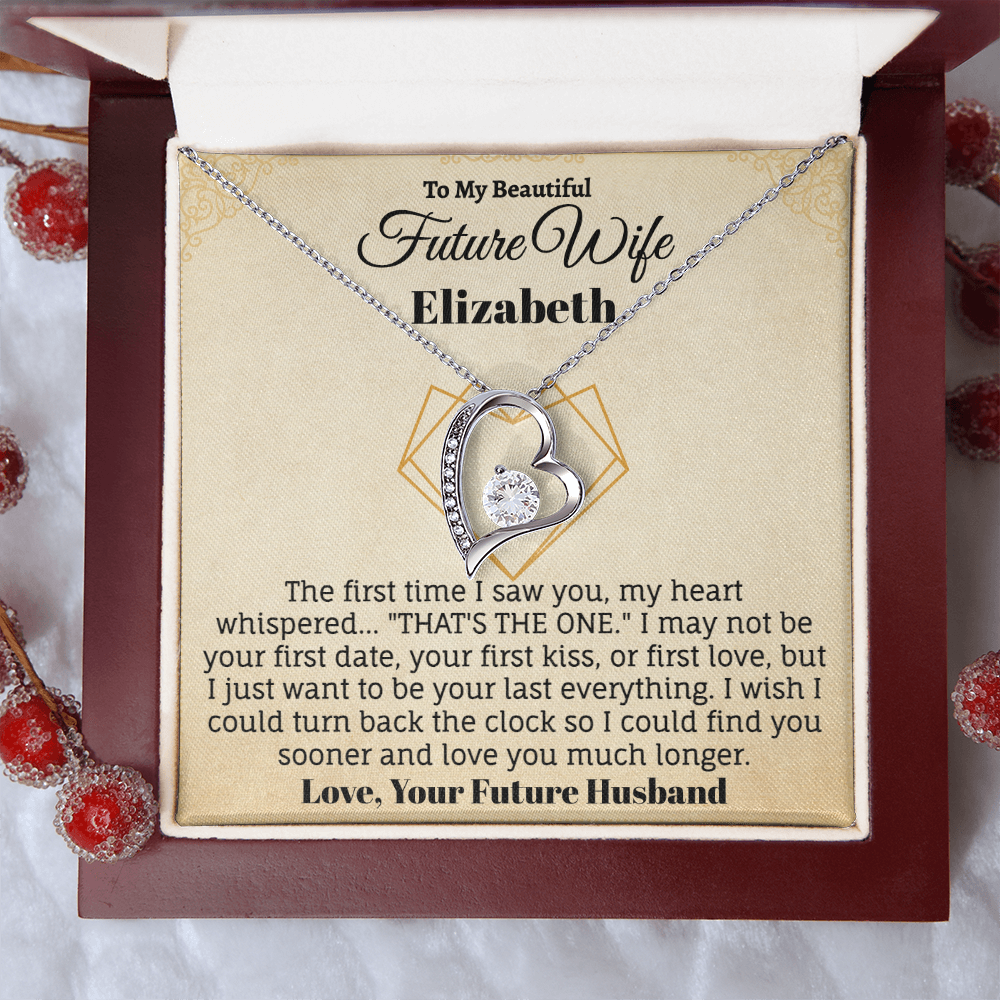 To My Beautiful Future Wife Personalized Name Necklace.