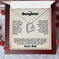 To My Daughter Forever Love Necklace Set.