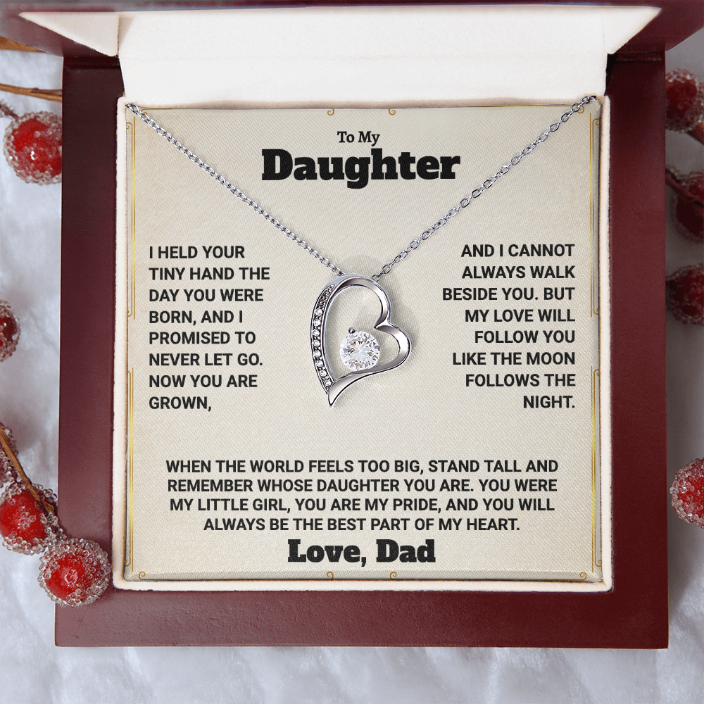 To My Daughter Forever Love Necklace Set.