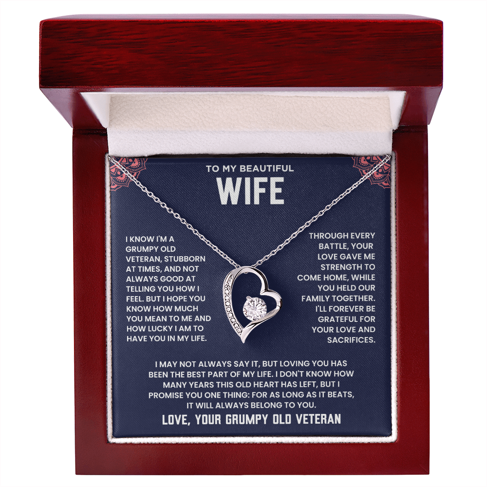 To My Beautiful Wife Necklace form American Veteran.