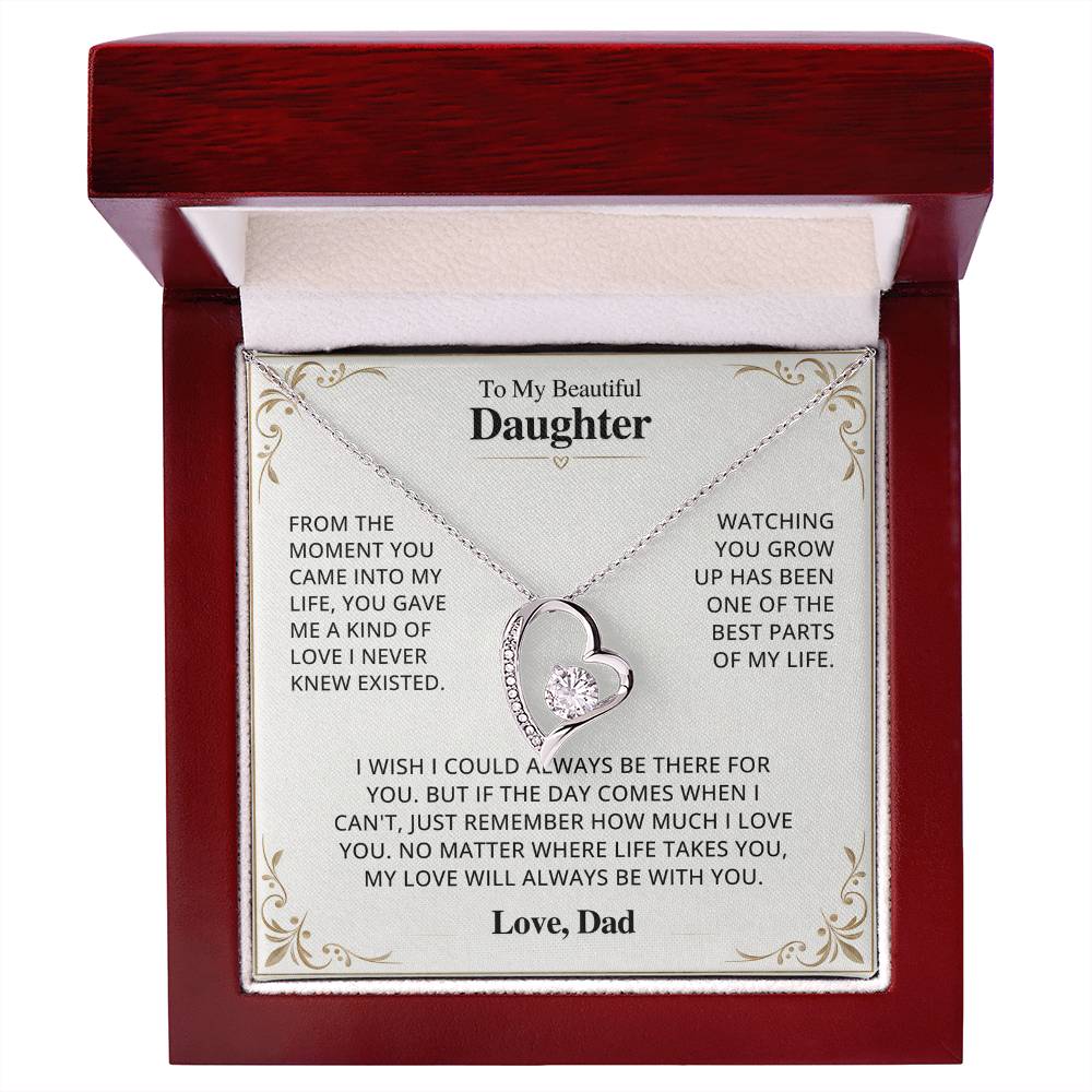 To My Daughter Necklace Set from Dad.