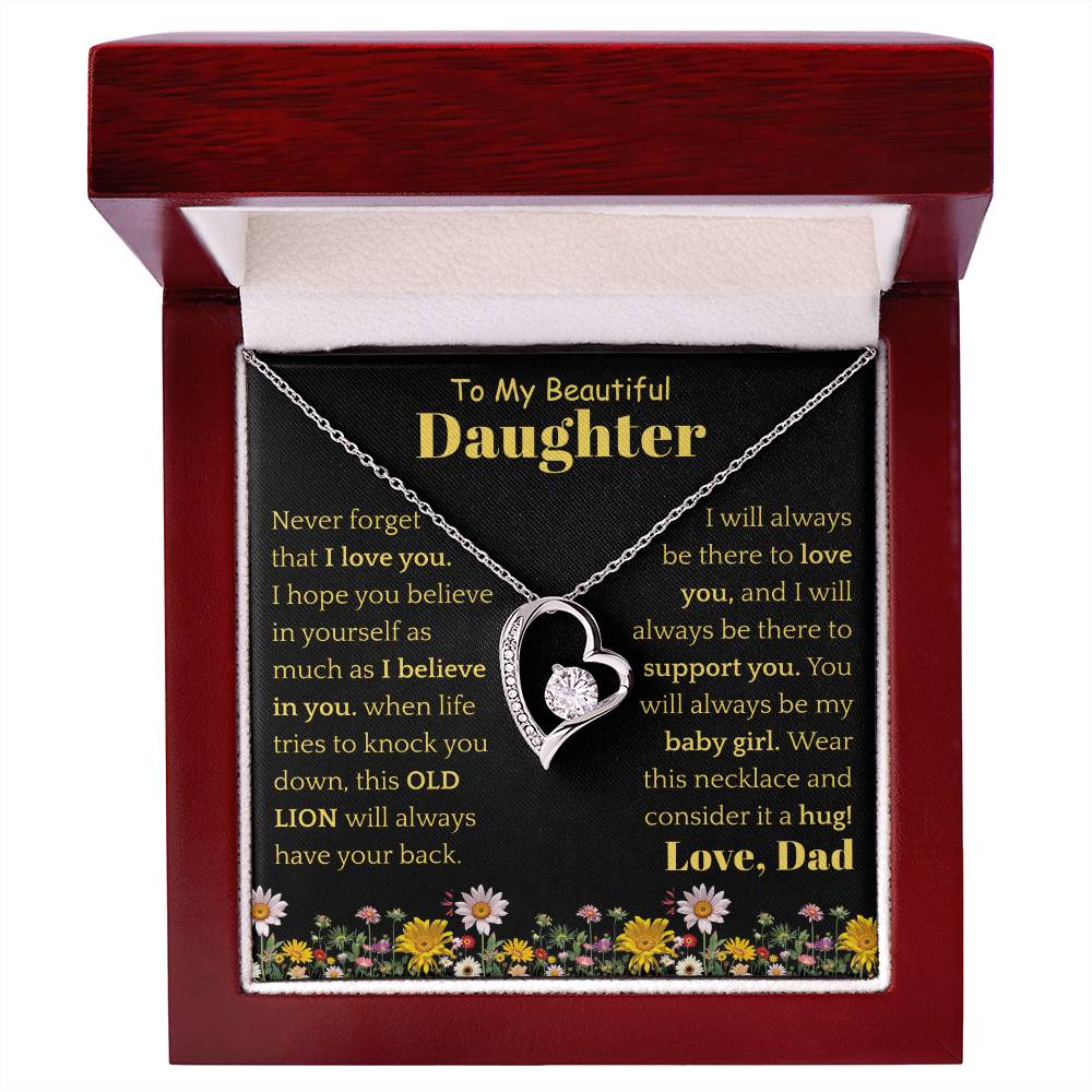 To My Beautiful Daughter Necklace from Dad.