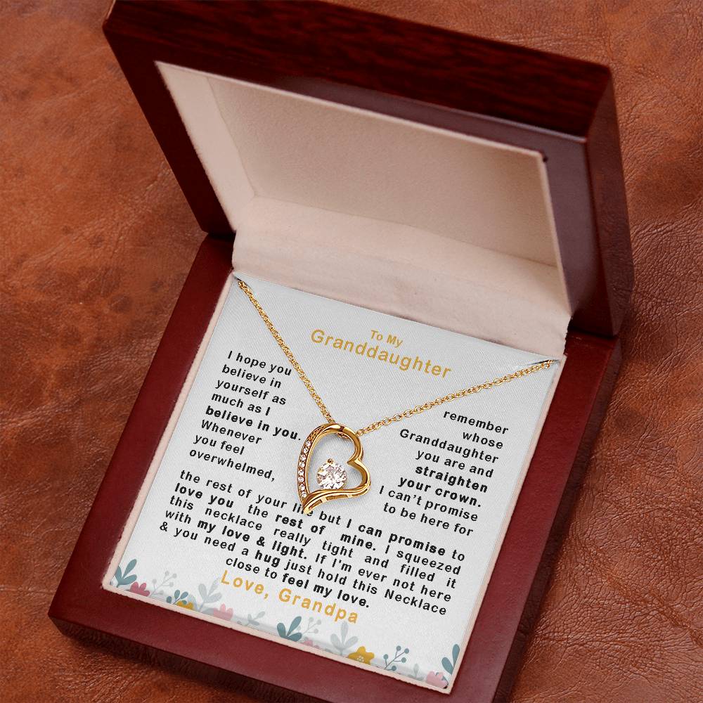 To My Granddaughter | Believe In Yourself  |  Forever Love Necklace.