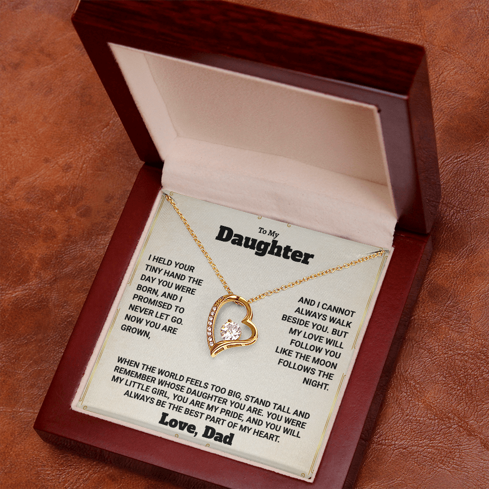 To My Daughter Forever Love Necklace Set.