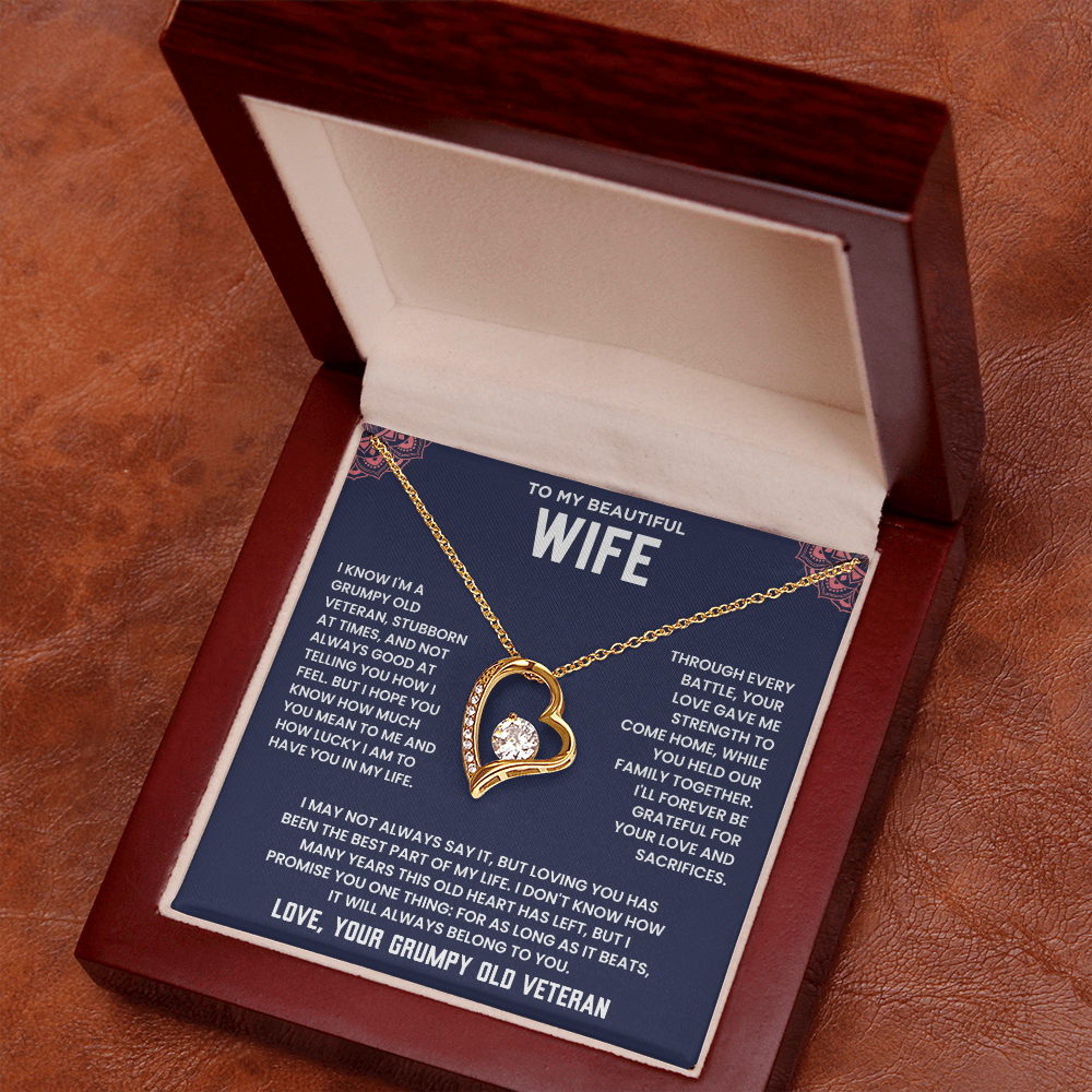 To My Beautiful Wife Necklace form American Veteran.
