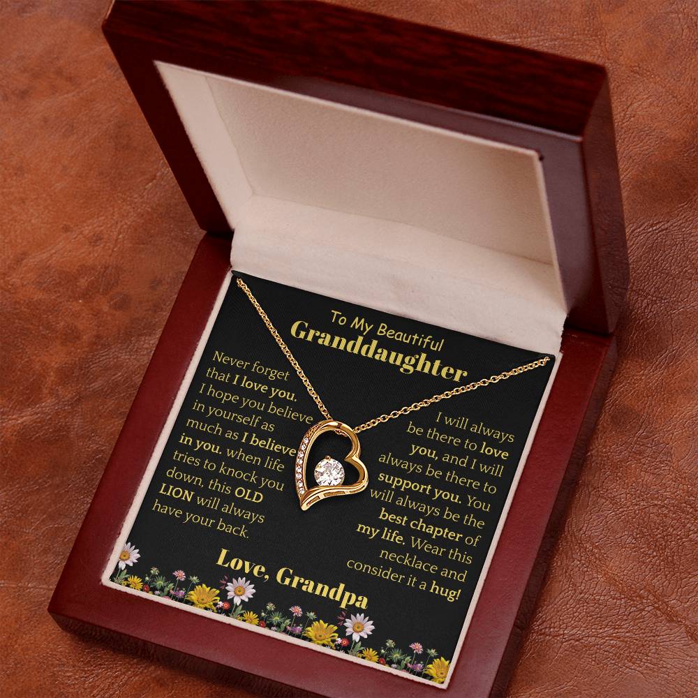 To My Beautiful Granddaughter Necklace from Grandpa.