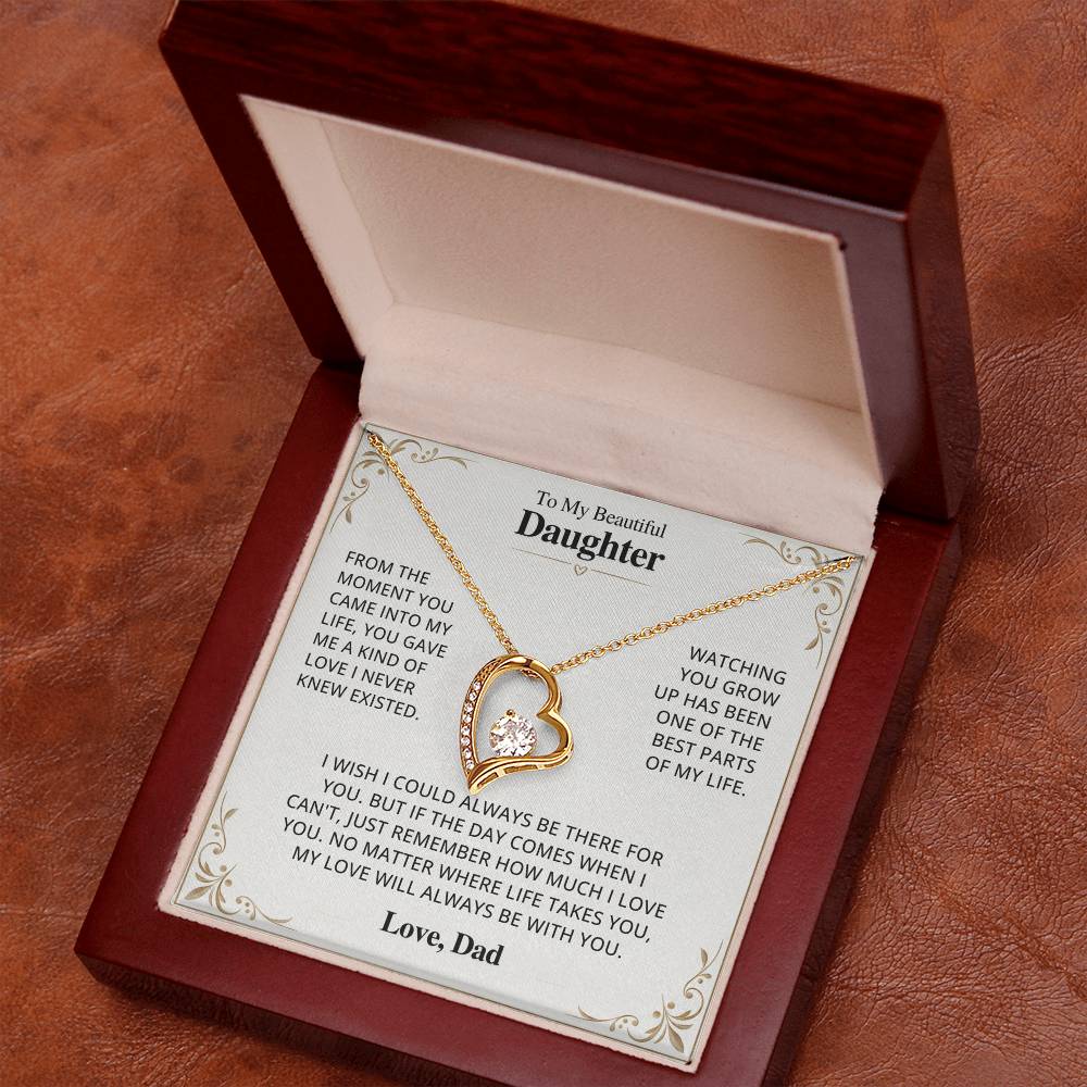 To My Daughter Necklace Set from Dad.