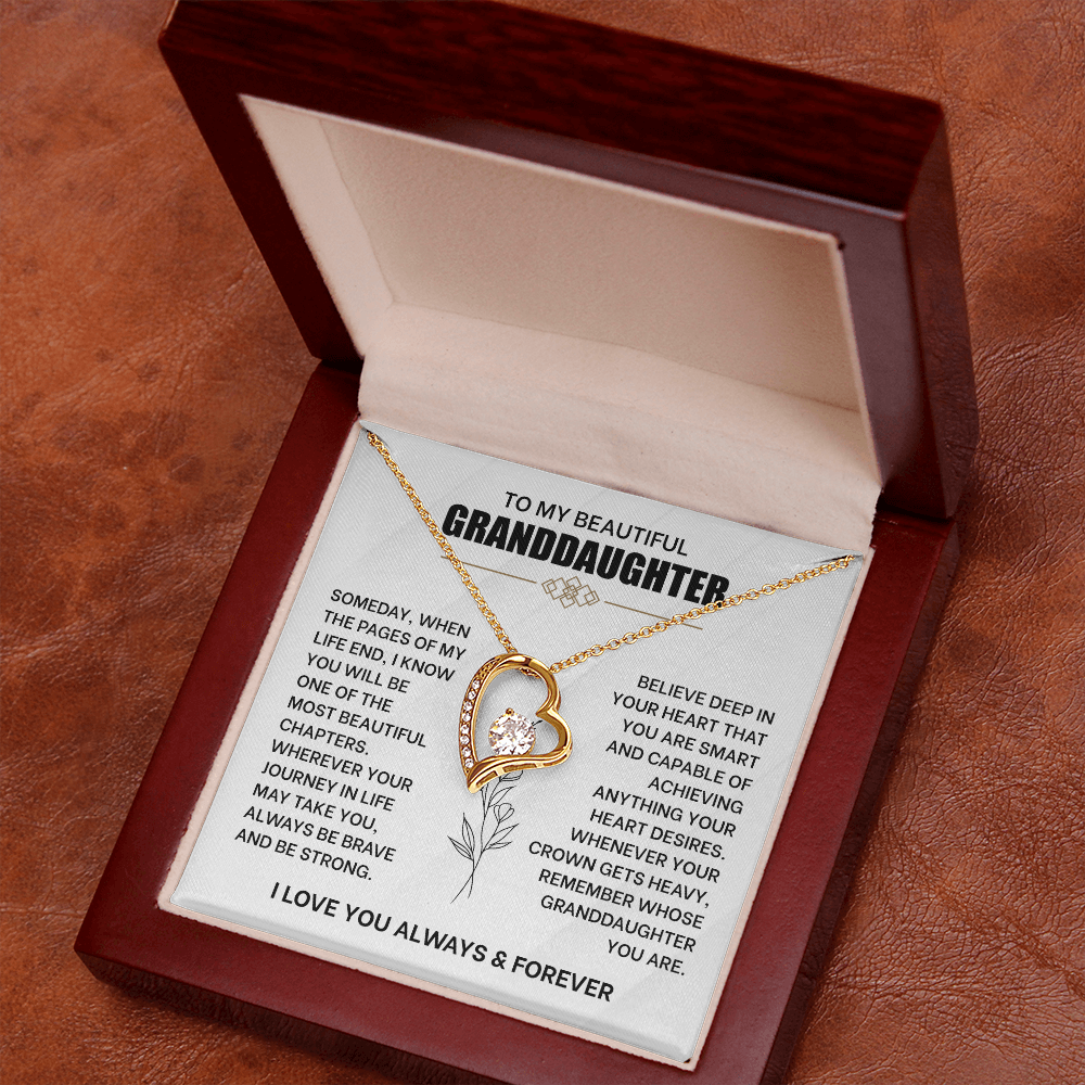 To My Beautiful Granddaughter Necklace.
