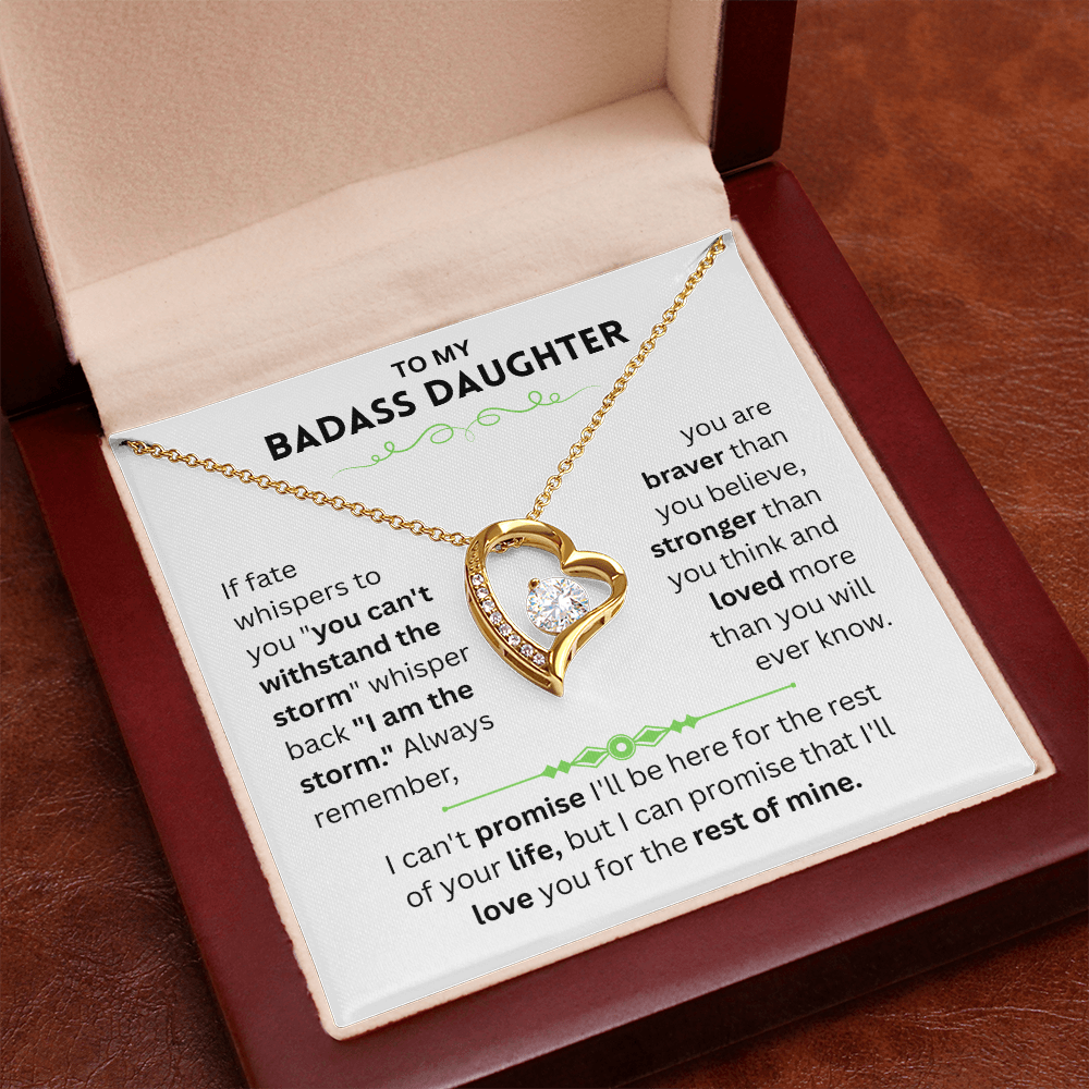 To My Badass Daughter Necklace.