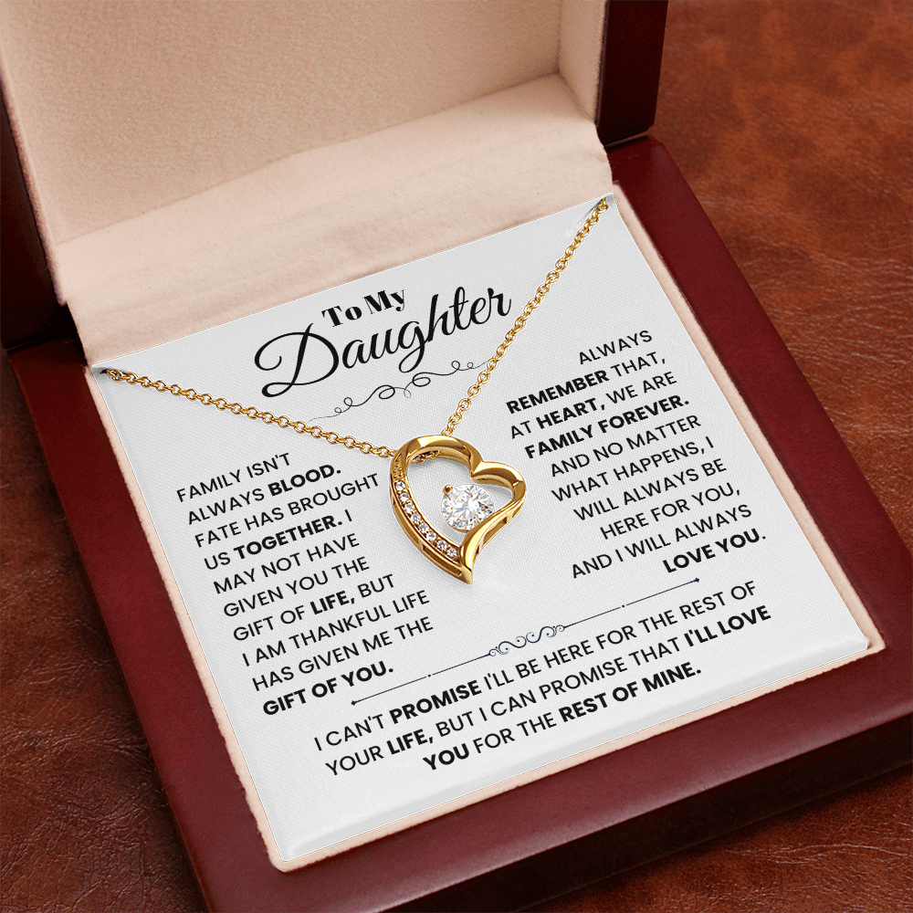 To My Daughter Necklace Gift For Your Bonus Daughter.