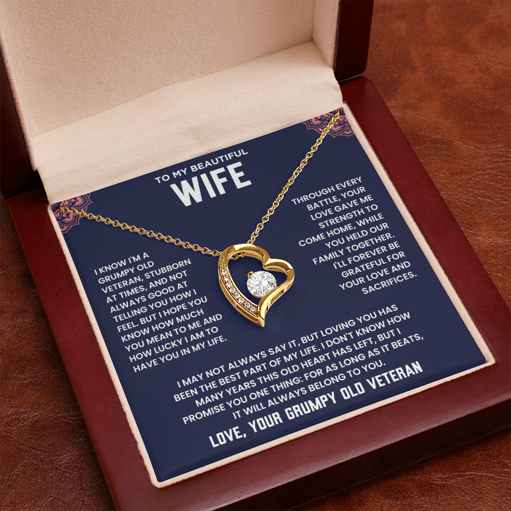 To My Beautiful Wife Necklace form American Veteran.