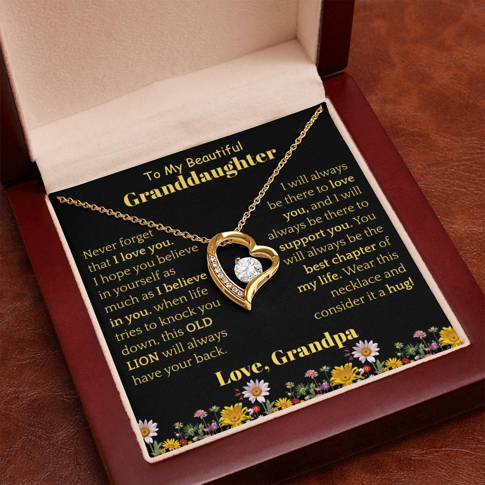 To My Beautiful Granddaughter Necklace from Grandpa.
