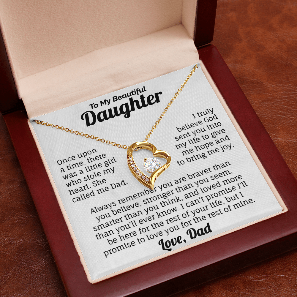 To My Beautiful Daughter Personalized Necklace.