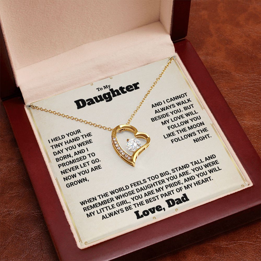 To My Daughter Forever Love Necklace Set.