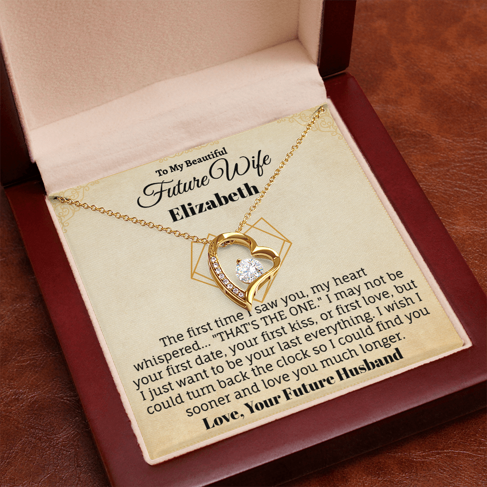 To My Beautiful Future Wife Personalized Name Necklace.