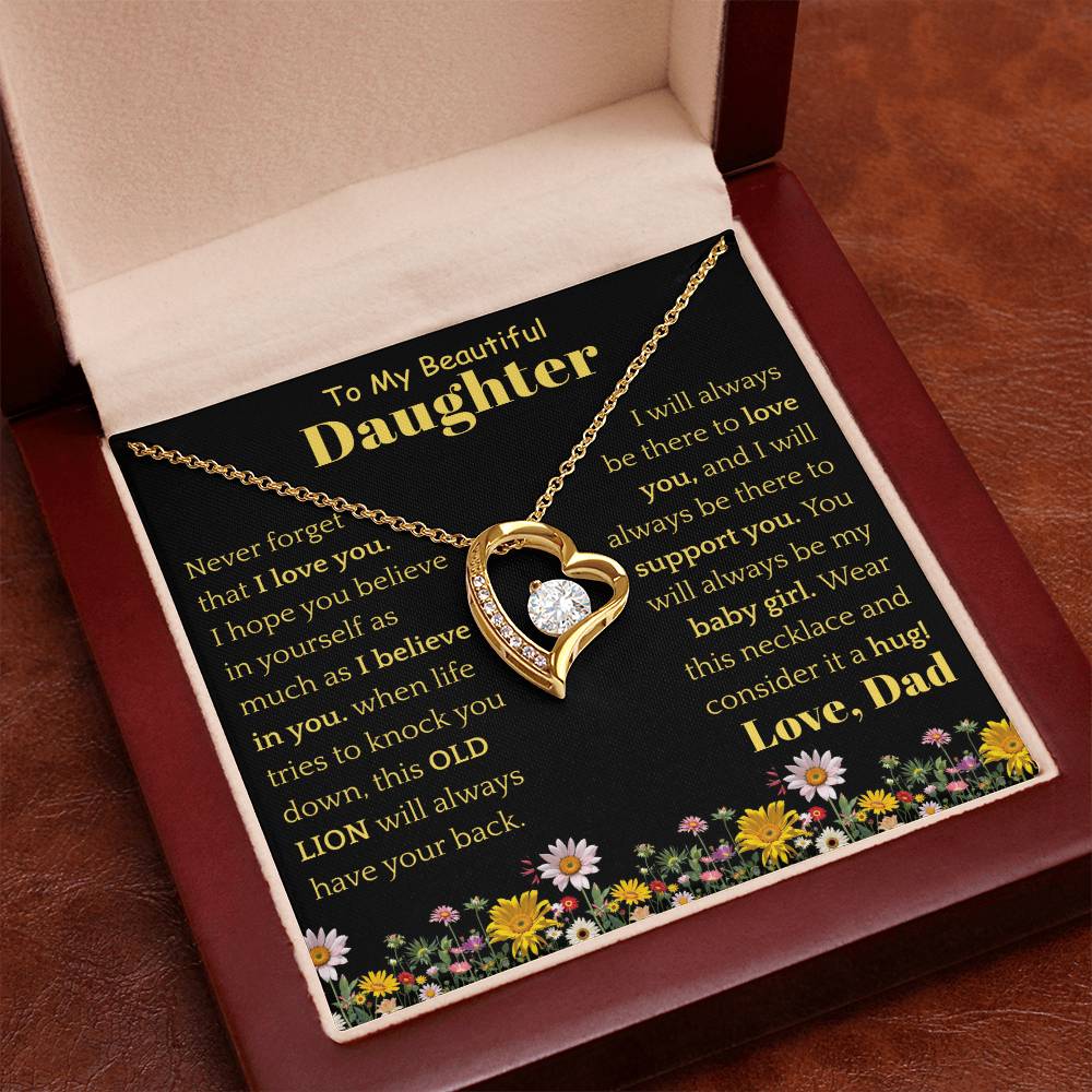 To My Beautiful Daughter Necklace from Dad.