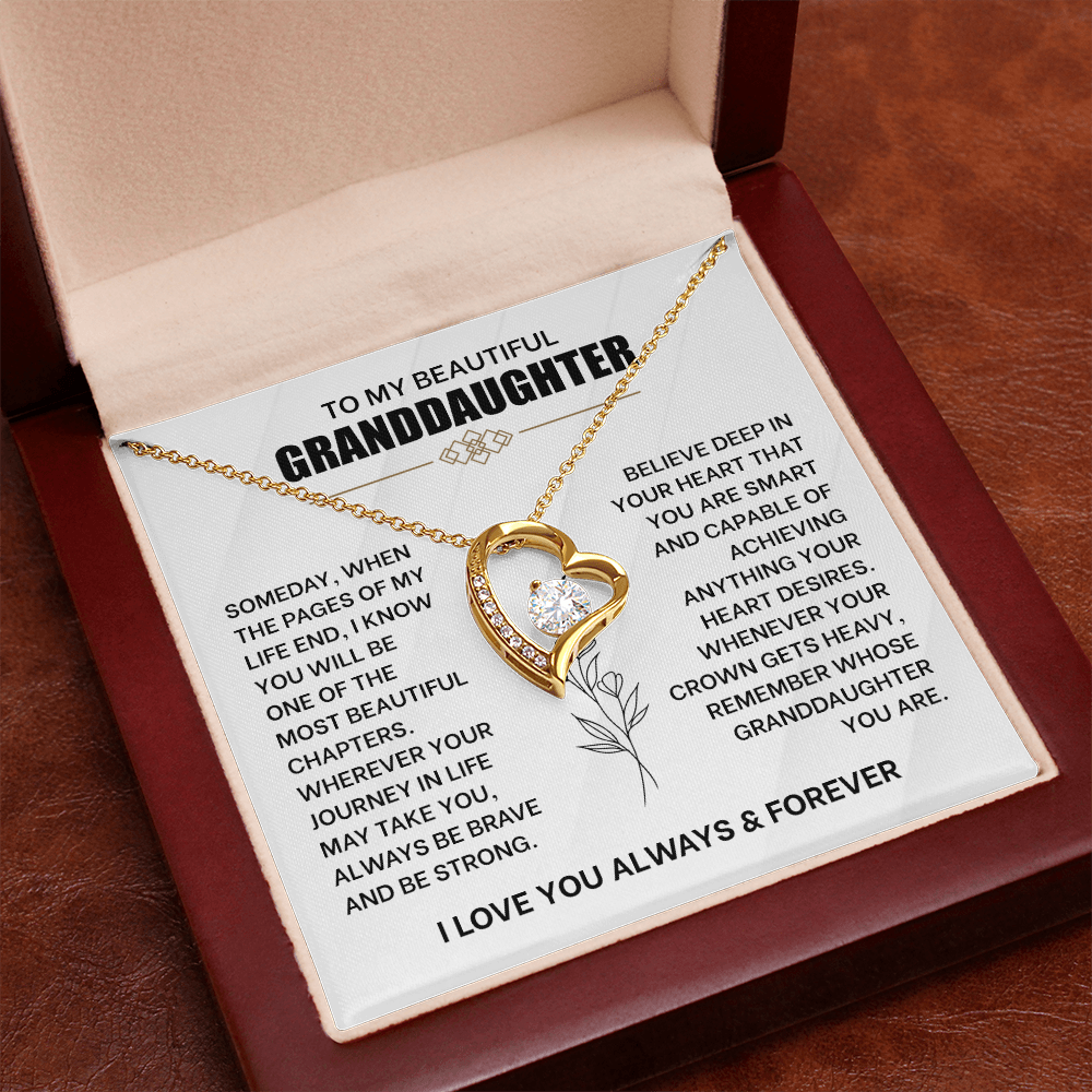 To My Beautiful Granddaughter Necklace.