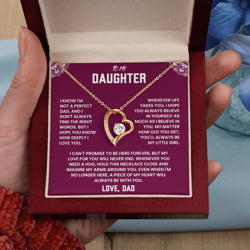 To My Daughter,  A Piece of My Heart Will Always Be With You.