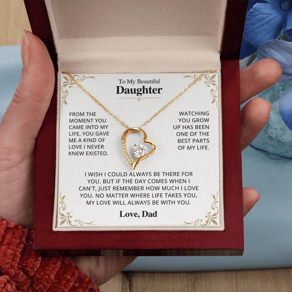 To My Daughter Necklace Set from Dad.