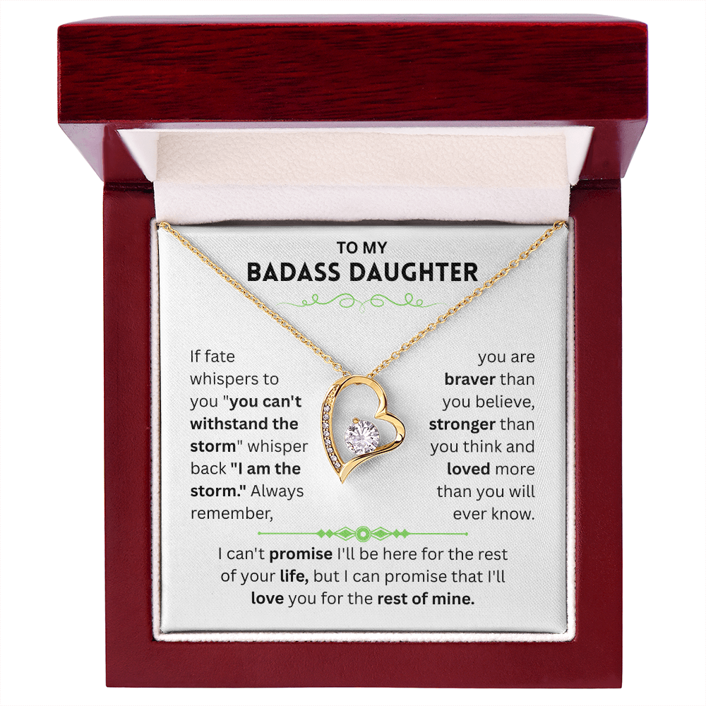 To My Badass Daughter Necklace.