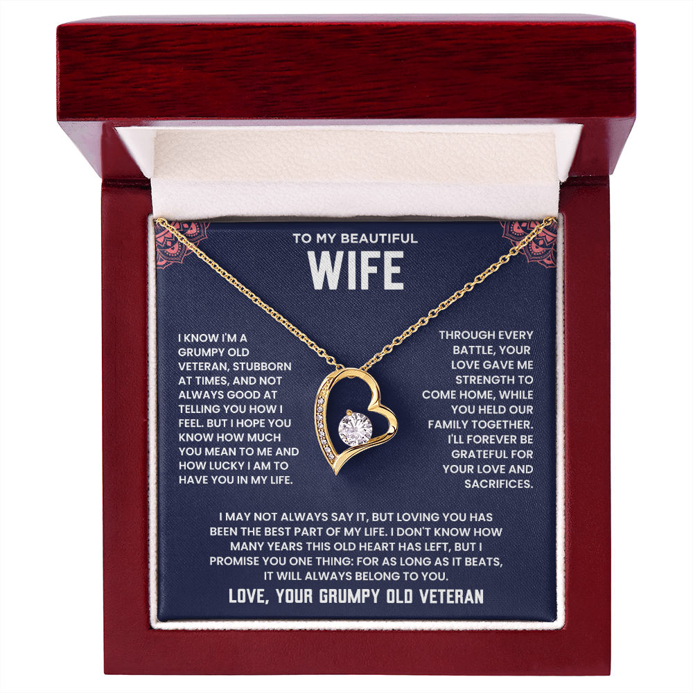 To My Beautiful Wife Necklace form American Veteran.