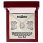 To My Daughter Forever Love Necklace Set.